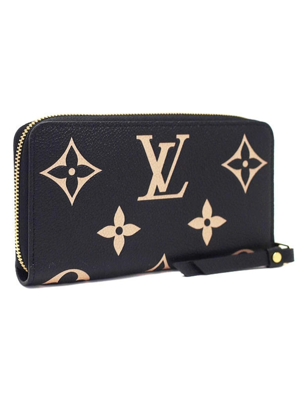 Louis Vuitton Zipper Zippy Bicolor Wallet Monogram Long Empreinte Round Brown